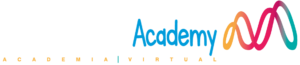 Logotipo Fisiovie Academy versión blanco y azul